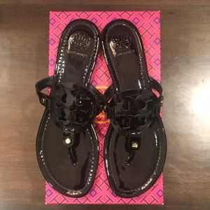 Tory Burch Patent Leather Sandal, Black (10)